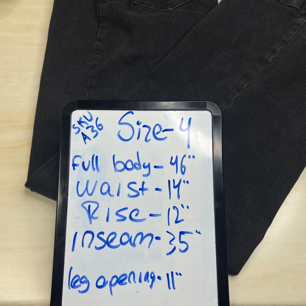 Gap High Stride Wide Leg Jeans Washed Black High Rise Denim 27 4 Tall A36 - Picture 8 of 13